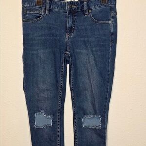 Classic Blue Distressed Women Jeans